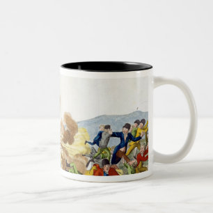Karikatur der englischen Regierung, 1793 Zweifarbige Tasse
