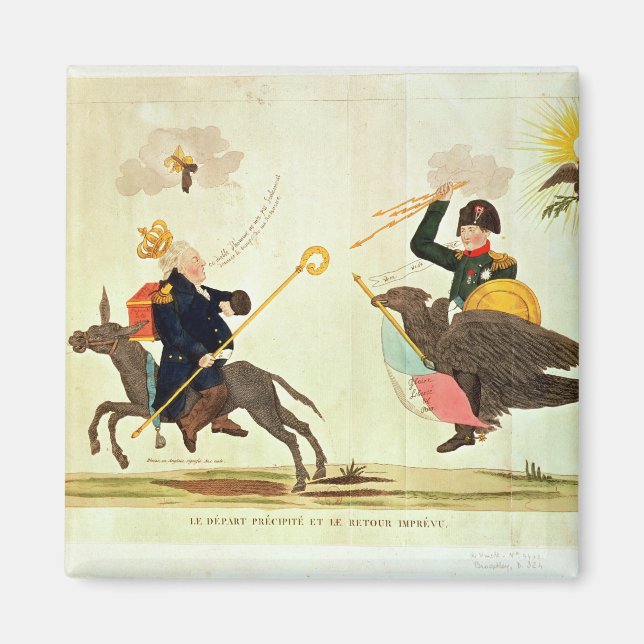 Karikatur der "Hundert Tage" Magnet (Vorne)