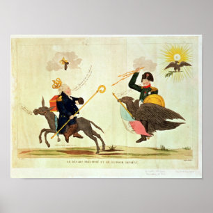 Karikatur der 'hundert Tage Poster