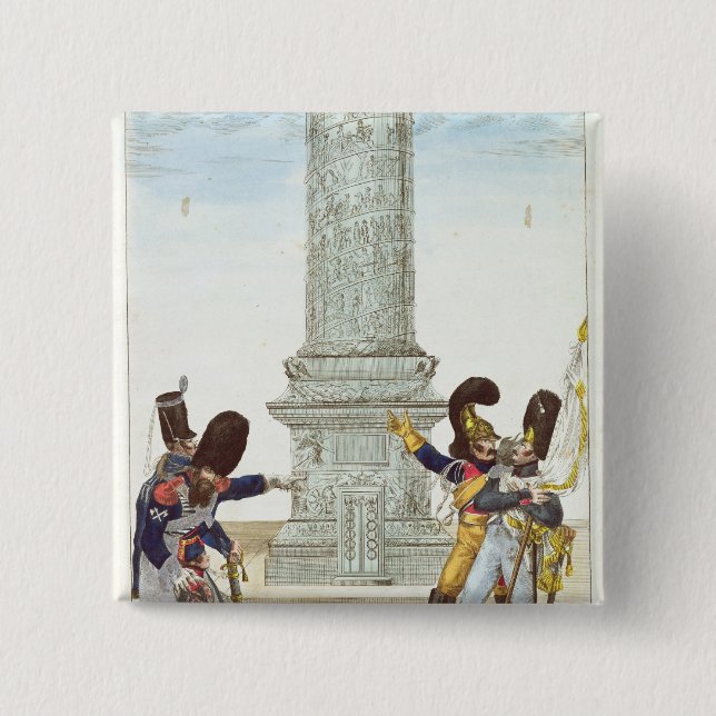 Karikatur der Soldaten beim Colonne Vendome Button (Vorderseite)