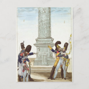 Karikatur der Soldaten im Colonne Vendome Postkarte