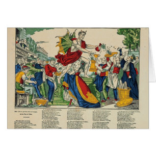 Karikatur des Dämons Geldes, 1860