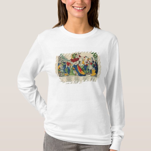 Karikatur des Dämons Geldes, 1860 T-Shirt (Vorderseite)