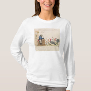 Karikatur des Zusammenbaus der angesehener T-Shirt