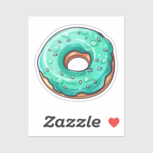 Karikatur-Donut Aufkleber