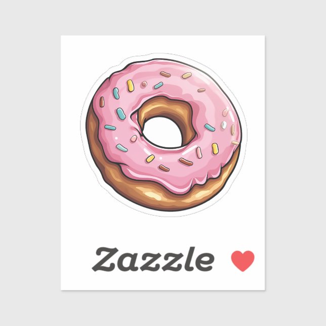Karikatur-Donut Aufkleber (Blatt)