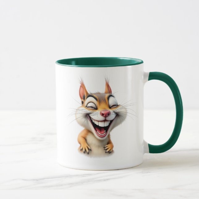 Karikatur eines Eichhörnchens. Tasse (Rechts)