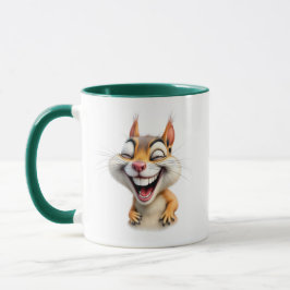 Karikatur eines Eichhörnchens. Tasse