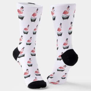 Karikatur-Flamingo-Muster Socken