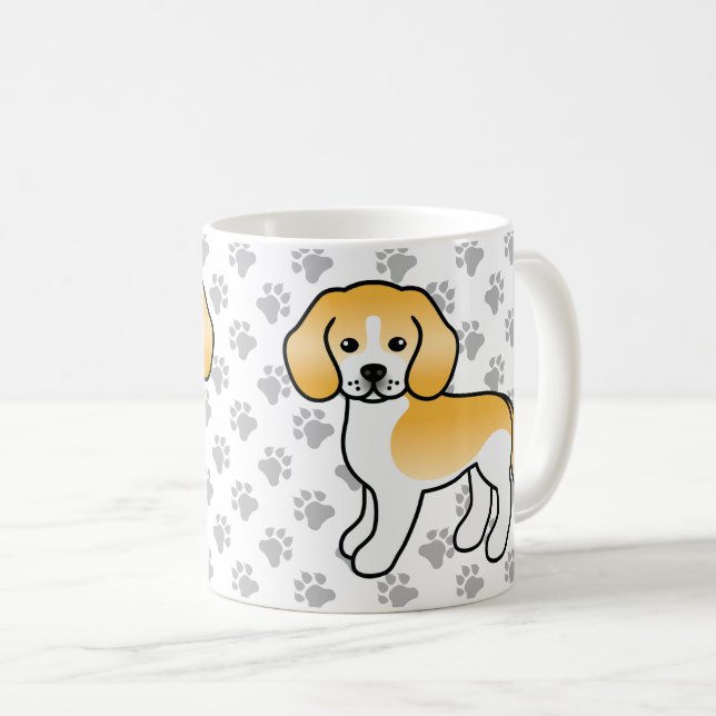 Karikatur für Zitronen und Beagle Kaffeetasse (VorderseiteRechts)