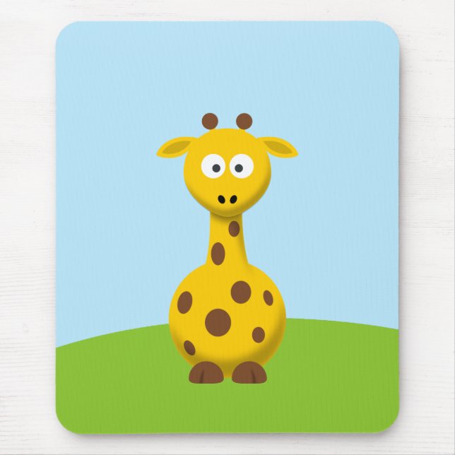 Karikatur-Giraffe Mousepad (Vorne)