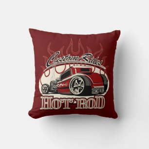 Karikatur-Hot-Rod Kissen