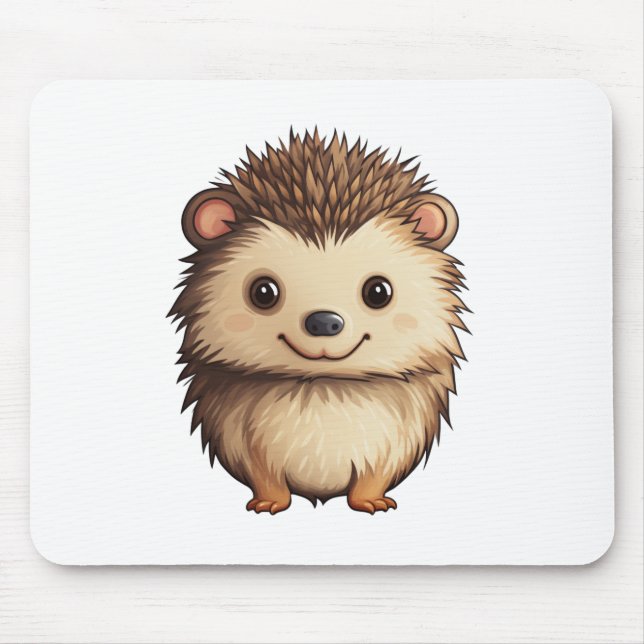 Karikatur-Illustration eines Igels Mousepad (Vorne)