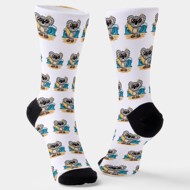 Karikatur Koala Socken (Gewinkelt)