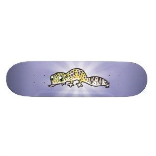 Karikatur Leopardgecko Skateboard