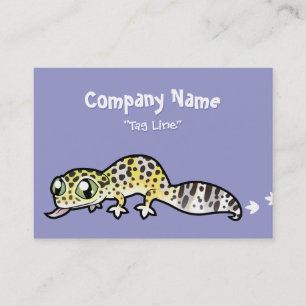 Karikatur Leopardgecko Visitenkarte