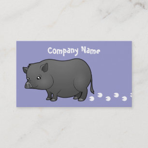 Karikatur-Miniaturschwein Visitenkarte