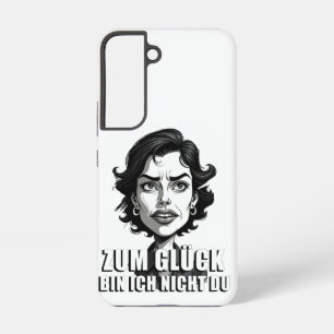 Karikatur mit „Zum Glück…“-Zitat Samsung Galaxy Hülle