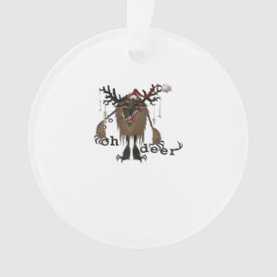 Karikatur Oh Hirsch Lustiges Rentier HolAcryl-Orna Ornament