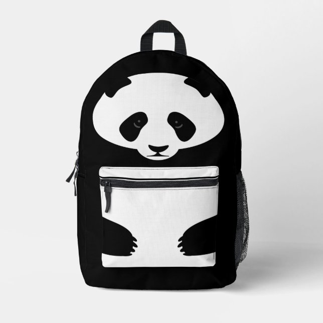 Karikatur-Panda Bedruckter Rucksack (Vorderseite)