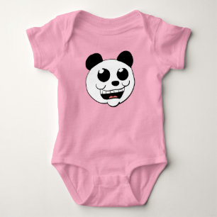 Karikatur-Panda-Kopf Baby Strampler