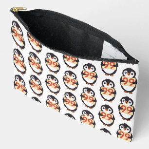 Karikatur-Pinguin mit der Nummer 99 Zubehörtasche