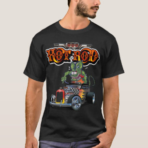 Karikatur-Retro-Hot-Rod T-Shirt