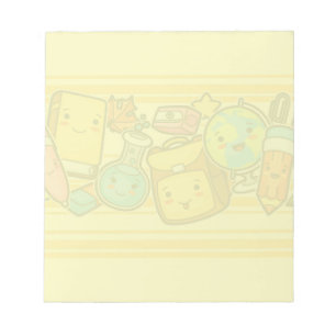 Karikatur Schulbedarf Muster Post-it Notes Notizblock