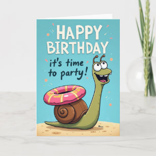 Karikatur-Strand-Geburtstagskarte Karte