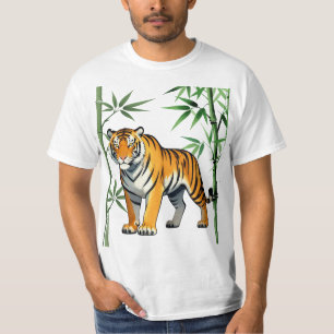 Karikatur-Tiger-Geschenk Tiger-Liebhaber Orange Sc T-Shirt