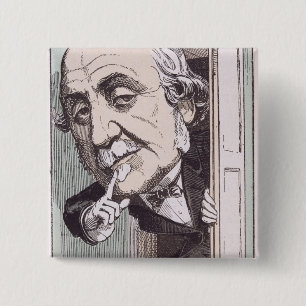 Karikatur von Albert, Duc de Broglie Button