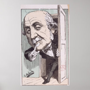 Karikatur von Albert, Duc de Broglie Poster