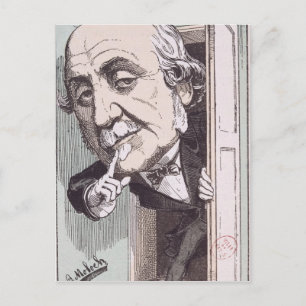 Karikatur von Albert, Duc de Broglie Postkarte