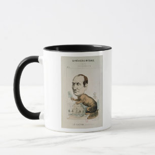 Karikatur von Baron Georges Eugene Haussmann Tasse