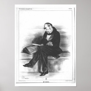 Karikatur von Francois Guizot, "La Poster