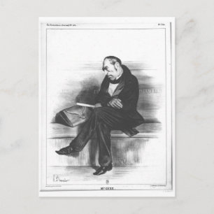 Karikatur von Francois Guizot, "La Postkarte