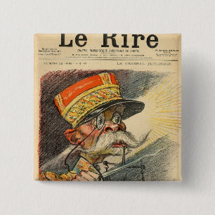 Karikatur von General Zurlinden Button