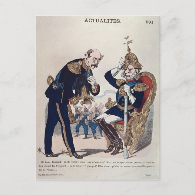 Karikatur von Kaiser Wilhelm von Preußen Postkarte (Vorderseite)