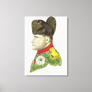Karikatur von Napoleon Bonaparte Leinwanddruck