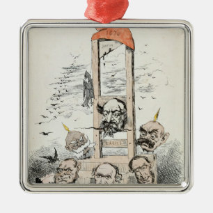 Karikatur von Napoleon III Otto Ornament Aus Metall