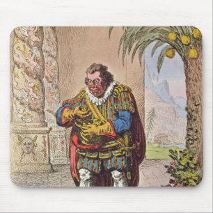 Karikatur von Pizarro erwägend Mousepad