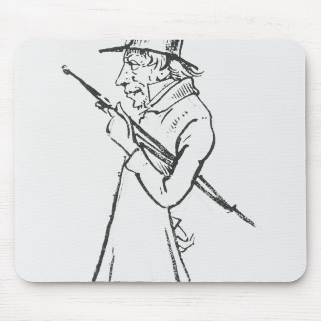 Karikatur von Soren Aabye Kierkegaard Mousepad (Vorne)