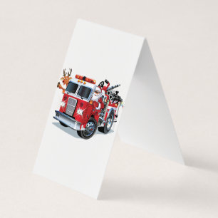 Karikatur-Weihnachts-Feuerwehrauto