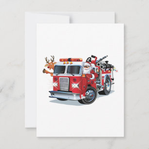 Karikatur-Weihnachts-Feuerwehrauto