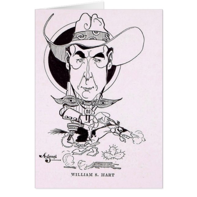 Karikatur Williams S. Hart (Vorne)