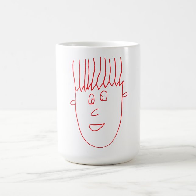 Karikatur Young Man Tasse (Mittel)