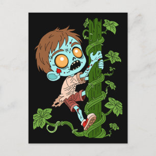 Karikatur-Zombie Jack und die Bohnenranke Postkarte