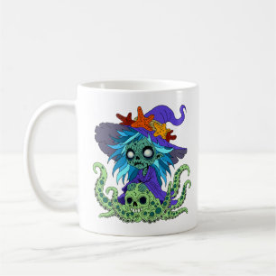 Karikatur-Zombie-Meereshexe Kaffeetasse