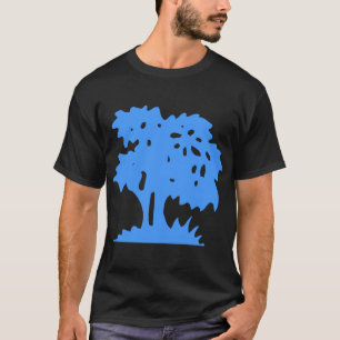 Karikaturbaum - Babyblau T-Shirt