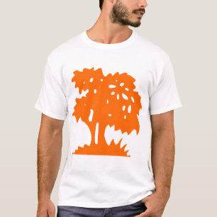 Karikaturbaum - Orange T-Shirt